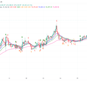 This script is intended for scalping. It offers high probable entries for longs and shorts and exit points. It is 75%+ profitable on the signals with small losses on losing trades and big profits on the winning trades. It is intended to be used with Heiking Ashi candles and 4 Moving Averages. MAs values can be changed to fit everyones profile, and in case you need less MAs just go ahead and put two moving averages with the same value. (example 8, 13, 21, 21 - consecutive numbers with the same value).